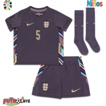 Camiseta Inglaterra John Stones #5 Visitante Equipación para niños Eurocopa 2024 manga corta (+ pantalones cortos)